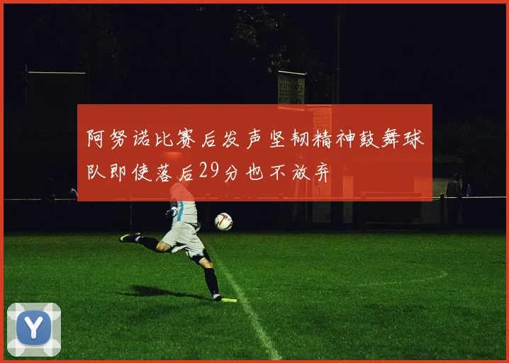阿努诺比赛后发声坚韧精神鼓舞球队即使落后29分也不放弃